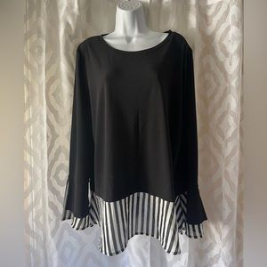 INC black with stripe detail hem size XL